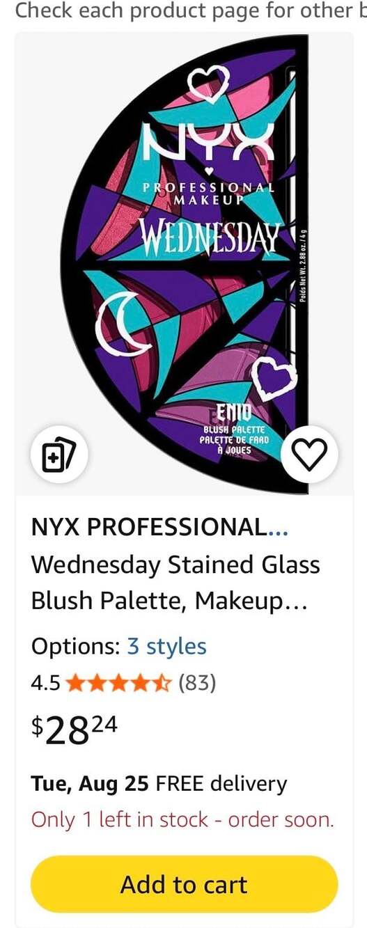 NYX Professional Makeup Wednesday Stained Glass Blush Palette